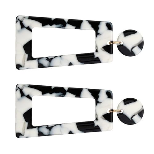 Elegante Trapezohrringe Acetat Frauen Ohrringe Handgefertigte Ohrringe Acetattextur Für Büro Und Partykleidung Geeignet von Tmboryuu