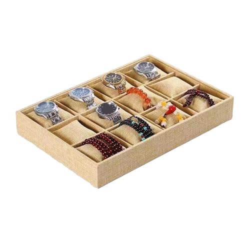 Flanellschmuck Organisatoren Tabletts 12 Fachstapelhalter Mit Einstellbarem Kissen Für Armbandlager Flanell Uhrengehäuse Mit Fächern von Tmboryuu