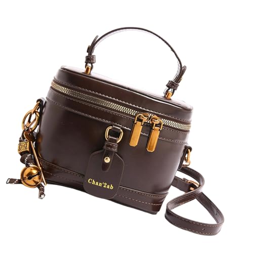 Frauen Umhängetasche Stilvolle Crossbody Bag Travel Make Up Modesmessener PU Leder Eimer Für Tägliche Arbeit Frauen Eimer Retro Schulter Fashion Crossbody Make Up Für Reisen von Tmboryuu