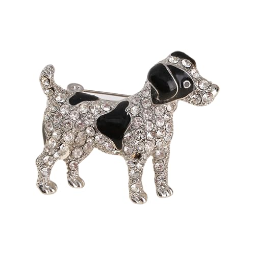 Funkelnde Hund Brosche Entzückende Tiernadel Stilvolle Literien Stift Legierungstextur Geeignet Für Rucksack Und Stoffdekorationen Trendy Themed Revers von Tmboryuu
