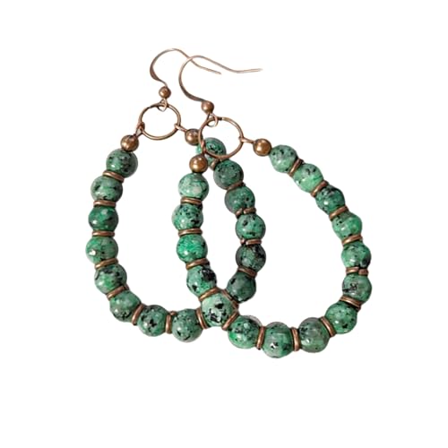 Leichte Und Farbenfrohe Natursteinohrringe Elegantes Perlenohr Anhänger Accessoire Ideal Für Partys Und Musikereignisse von Tmboryuu