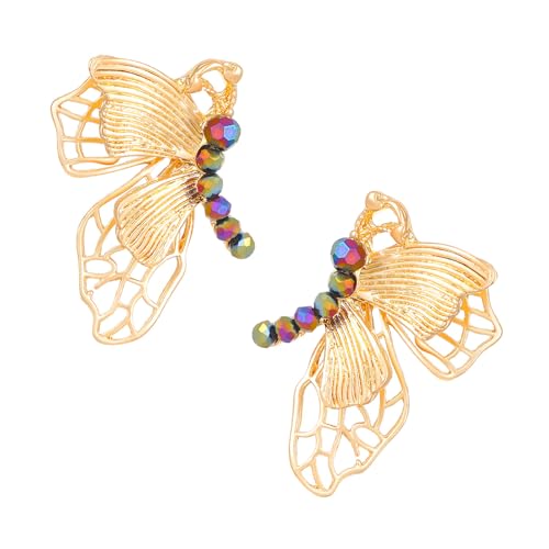 Leichtgewichtetes Leichtmetall Butterfly Ohrringe Schmuck Mit Kompliziertem Schnitzen Und Luxuriöses Goldfinish Für Vielseitige Verschleiß Leichtgewichtetes Leichtmetall Butterfly Ohrringe Schmuck Mit Kompliziertem Schnitzen Und Luxuriöses Goldfinish Für Vielseitige Verschleiß von Tmboryuu