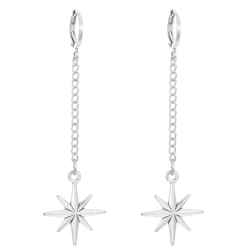 Mysterious Gothic Legierung Vier Spitze Dornen Rivet Hoop Ohrringe Schmuck Für Modebegeisterte Und Trendsetter von Tmboryuu