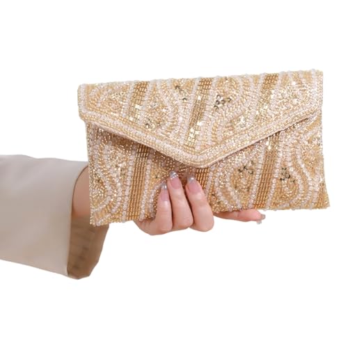 Perlen Pailletten Umhängetaschenkette Geldbörse Für Frauen Fashion Crossbody Taschen Mode Unterarm Tasche Satchel Handtasche Geschenke Trendy Clutches von Tmboryuu