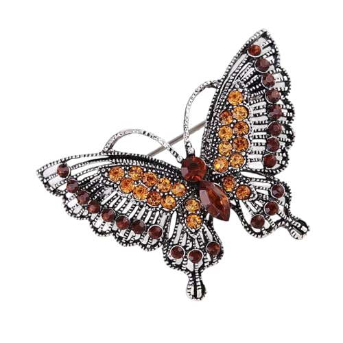 Retro Crystals Schmetterling Brosche Robuste Leichtmetallschmuck Geschenke Accessoire Für Muttertag Geburtstage Partykleiddekoration Schmetterling Brosche Für Frauen von Tmboryuu