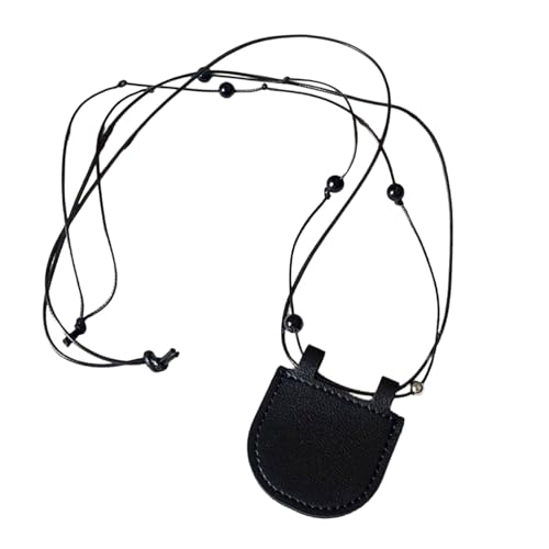 Retro Stile Hängende Nackenbeutel Halskette Mit Ledermaterialien Für Ohrhörer Und Münze Tragbar Und Robuste Party Kette Kette von Tmboryuu