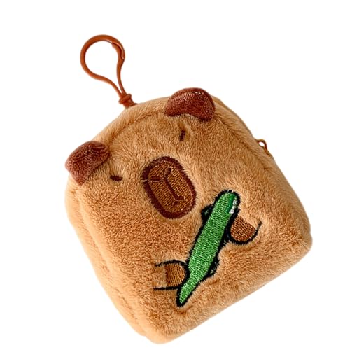 Tmboryuu Schöne Capybara Brieftaschen Plüsch Münze Geldbörse Tierwechsel Geldbeutel Geldhörer Kopfhörer Speichertasche Dekorative Brieftasche Schöne Capybara Change Coin Beutel Plüsch Kopfhörer von Tmboryuu
