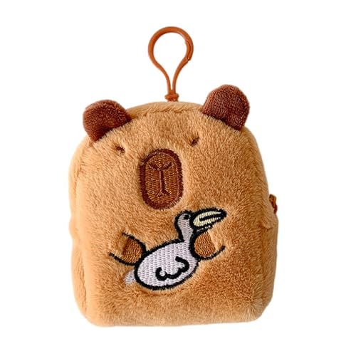 Tmboryuu Schöne Capybara Brieftaschen Plüsch Münze Geldbörse Tierwechsel Geldbeutel Geldhörer Kopfhörer Speichertasche Dekorative Brieftasche Schöne Capybara Change Coin Beutel Plüsch Kopfhörer von Tmboryuu