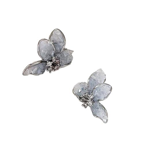 Sprudeln Blau Ombres Strasssturm Schmetterling Stollen Materialien Ohrringe Mode Accessoire Schmuck Geschenk Für Ihre Allergie KOSTENLOSE Kristall Schmetterling Ohrstolme von Tmboryuu