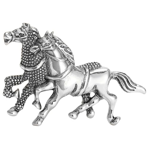 Stylish Double Horse Metal Brosche Stecknadel Leichtes Tierabzeichen Accessoires Stylish Schmuck Geschenk Für Frauen Männer Einzigartige Pferdessign Metall Pin von Tmboryuu