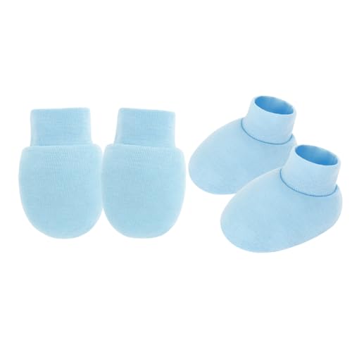 Tmboryuu 1 Set Baumwoll Neugeborene Anti Scratch Fäustlinge Und Stiefel von Tmboryuu