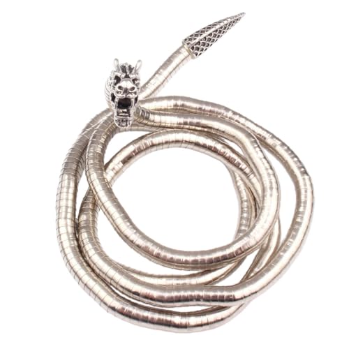 Tmboryuu Bendbare Schlange Halskette Verstellbarer Punk Choker Flexibler Faltbarer Halsketten Mehrschichtige Metall Halskette Armband Einstellbarer Punk Halshornschmuck von Tmboryuu