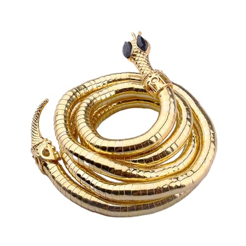 Tmboryuu Bendbare Schlange Halskette Verstellbarer Punk Choker Flexibler Faltbarer Halsketten Mehrschichtige Metall Halskette Armband Einstellbarer Punk Halshornschmuck von Tmboryuu