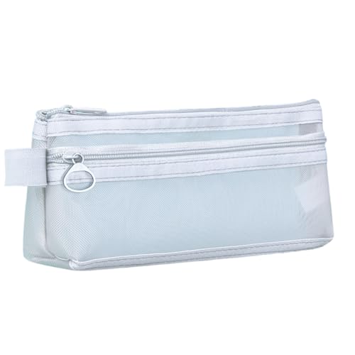 Tmboryuu Bleistiftbeutel Bleistiftbeutel 2 Fächer Marker Aufbewahrungstaschen Tragbare Kunstversorgungsorganisatoren Reisen Make Up Taschen Mesh von Tmboryuu