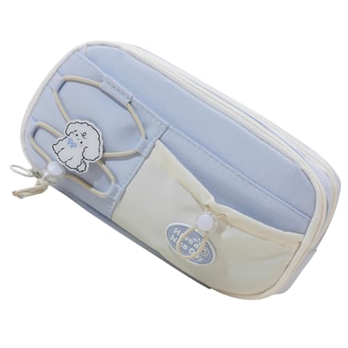 Tmboryuu Bleistiftkoffer Mit Großer Kapazität 8 Fächer Polyester Stiftbeutel Mehrschichtiger Bleistiftbeutel Organizer Reise Make Up Beutel Polyester Hülle Für Büroangestellte von Tmboryuu