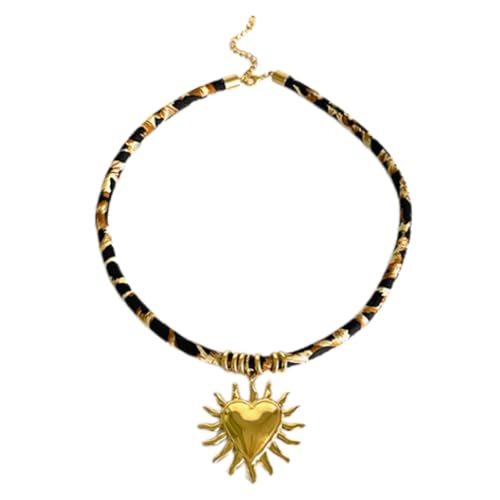 Tmboryuu Einzigartige Designing Edelstahl Halskette Kette Mit Leopardendruck Und Goldenem Ton Für Modische Vorwärts Personen Weiche Seil Halskette von Tmboryuu