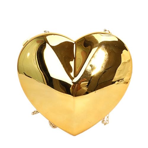 Tmboryuu Frauen Abendbeutel Kette Gurt Schulter Crossbody Herzförmige Clutches Acryl Satchel Handtasche Für Party Frauen Neuheit Handtasche Herzgeformte Kreuzkörper Clutch von Tmboryuu