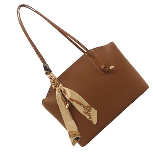 Tmboryuu Frauen Achselbeutel Einfache Handtasche Allzugemachter Unterarm Casual Pendeln Großer Kapazität Schulter Mit Schal Frauen Schulter Schal Leder Achselhilfe Großer Kapazität Handtasche von Tmboryuu