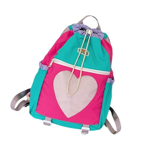 Tmboryuu Frauen Ergonomische Wanderwanderung Rucksack Nylon Outdoor Tasche Für Camping Travel Fitnessstudio Ergonomisches Design Geräumiges Kompartiment Trendige Liebesmuster Rucksäcke von Tmboryuu