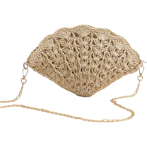 Tmboryuu Frauen Handgewebtes Crossbody Handtasche Summers Strand Schulter Handtasche Baumwoll Häkel Gewebtes Handgefertigt von Tmboryuu