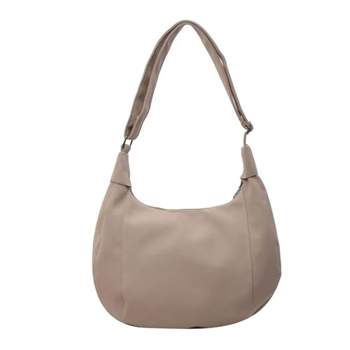 Tmboryuu Frauen Männer Verstellbares Gurt Canvas Umhängetasche Für Schuleinkäufe Einkäufe Feste Farbe Großer Kapazität Crossbody Mode Half Moon von Tmboryuu