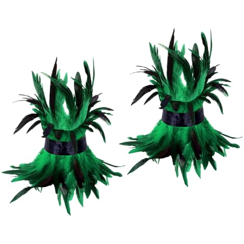 Tmboryuu Fuzzy Gefiederte Knöchelarmbänder Punk Gothic Foot Chain Accessoires Für Cosplay Kostümereignisse Und Bühnenaufführungen Fuzzy Feather Foot Armband Halloween Accessoire von Tmboryuu