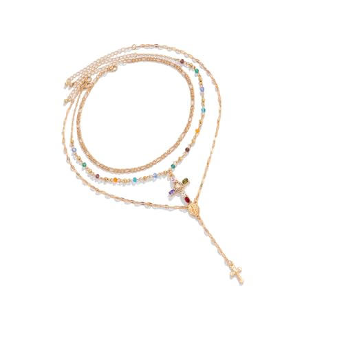 Tmboryuu Gekreuzte Halskette Mit Verstellbarer Länge Kette Minimalistische Schmuckschichtung Perfekt Für Lässige Outfits Und Partys Modelegierung Anhänger Halskette von Tmboryuu