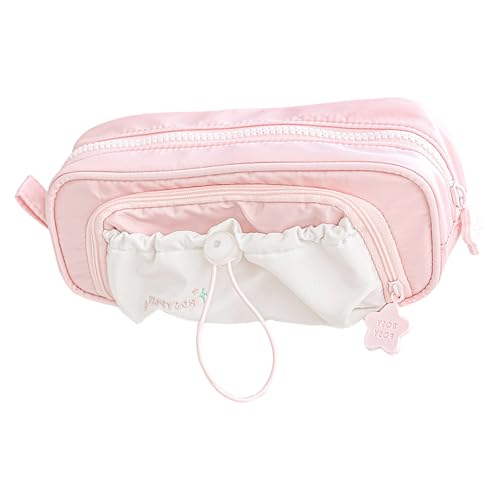 Tmboryuu Große Bleistiftkoffer Reißverschlüsse Bleistiftbeutel Tragbare Stift Organisatoren Aufbewahrungstasche Reise Make Up Beutel Für Studierende Draw String Schließung von Tmboryuu