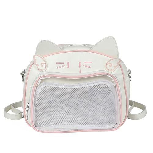 Tmboryuu Japanische Anime Katzen Itabag PU Rucksack Für Frauen Und Teenie Mädchen Pin Displa von Tmboryuu