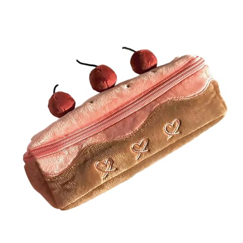 Tmboryuu Kuchenform Stiftbeutel Große Kapazität Bleistift Gehäuse Leichte Stiftbeutel Reise Organizer Tasche Für Schüler Kinderfrüchte Kuchen Bleistift Gehäuse von Tmboryuu
