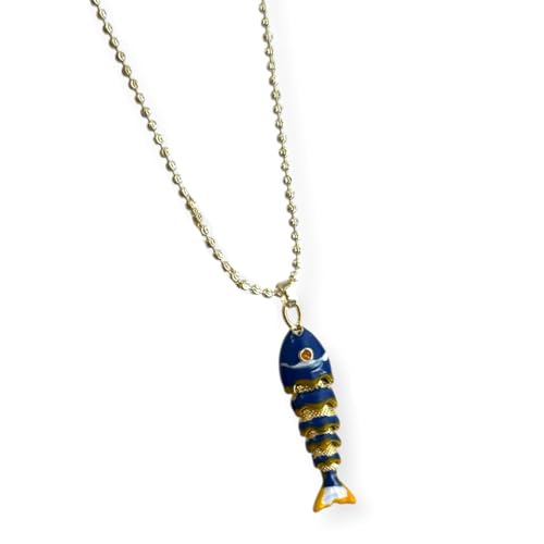 Tmboryuu Lebendiger Meeresfisch Anhänger Halskette Kupferhals Schmuck Für Frauen Leichtes Design Colarbone Kette Fisch Anhänger Schlangeblatt Kette von Tmboryuu