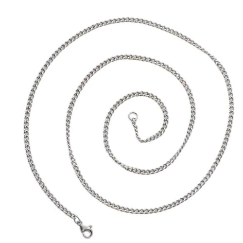 Tmboryuu Leichte Edelstahl Halskette 3 Mm Dicke Herren Modekette Mit Oxidationsbeständigkeit Und Verstellbares Geschenk Für Männer Titanschmuck von Tmboryuu