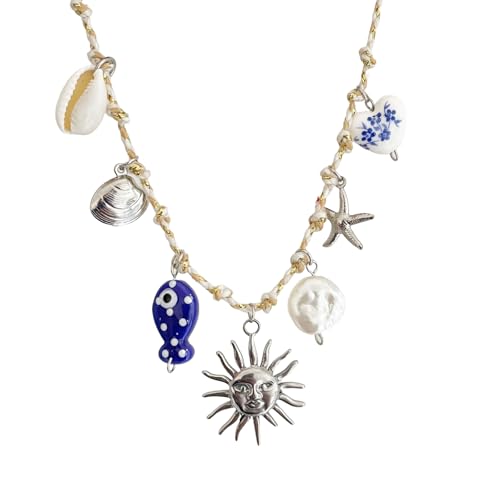 Tmboryuu Mode Turtles Seestarfishes Halskette Aus Kupferlegierung Mit Tragbaren Designs Für Frauen Reisen Schmuck Strandstil Turtles Anhänger Halskette von Tmboryuu