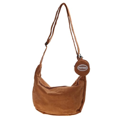 Tmboryuu Praxis Cord Crossbody Tasche Mit Reißverschluss Und Verstellbarer Gurt Umhängetaschen Perfekt Für Arbeitsreisen Einkaufen Kleine Crossbody Tasche von Tmboryuu