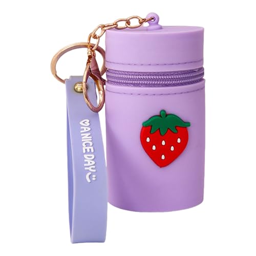 Tmboryuu Silikonmünzenhalter Mit Keychain Multi Purpose Lippenstift Und Wechseln Der Taschen Tragbares Lipgloss Gehäuse Kleines Zubehör Organisiert von Tmboryuu
