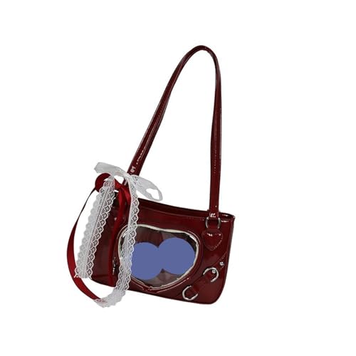 Tmboryuu Stilvolle Abendtasche Mit Spitze Dekoration Crossbody Handtasche PU Leder Umhängetaschen Abendtasche Für Den Täglichen Gebrauch Kapazität Pendlertasche von Tmboryuu