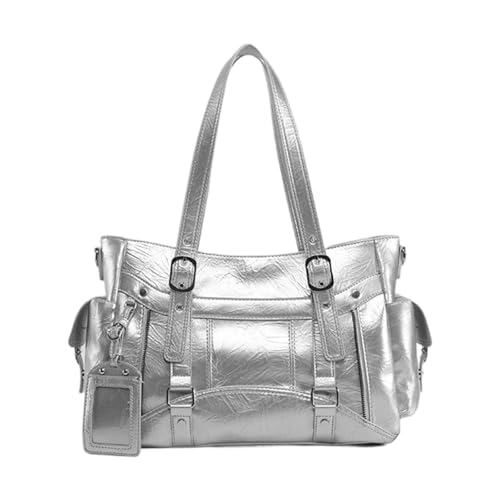 Tmboryuu Süße Und Nervöse Achselbeutel Große Kapazität Handtasche Crossbody Geldbörse Für Tägliche Pendelpendelpendelpendelpendel PU Umhängetaschen PU Zum Einkaufen Und Arbeiten von Tmboryuu