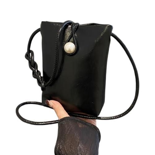 Tmboryuu Trendy Braid Schulter Telefontasche Kleine Telefonbeutel PU Leder Crossbody Tasche Casual Everyday Essential Storage Tasche Zum Einkaufen von Tmboryuu