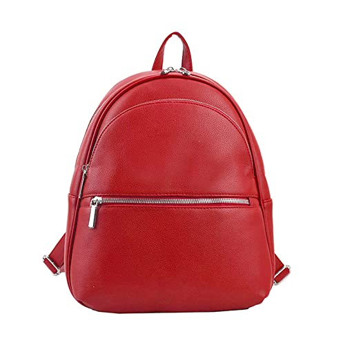 Tmboryuu Weicher Leder Rucksack Für Frauen Damen Small Girls College Casual Daypack Leisure Teenager Schultasche Frauen Freizeit Reise Lederschule Backpacks Casual Daypack von Tmboryuu