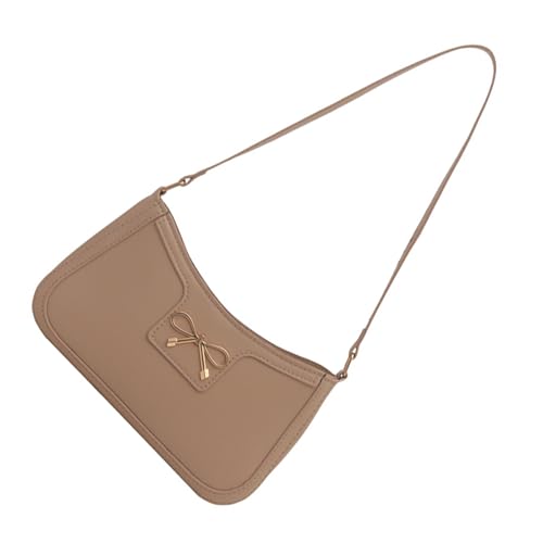 Tmboryuu Womens Aberarm Bag Einfacher Schulter Winter Achselhöhle Trendy Geldbörse Top Handtaschen Bögen Pendeln Frauen Achselhöhle Schöne Bögen Handtasche All Matching Schulter Unterarm von Tmboryuu