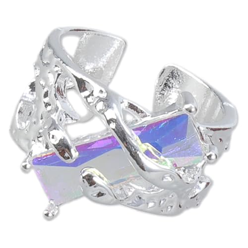 Tmboryuu Zeitgenössische Edelsteine ​​eingebettete Ringe In Fluid Laval Design Stylish Rings Accessoire Ideal Für Die Verbesserung Der Party Outfits von Tmboryuu