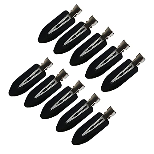 10PC Women Men Hair Leaves Clips Seamless Makeup Leaf Clips Styling Clips Haarpange Curl Pins No Crease Haar Pin Curl Clips Make Up Clips (BK) von Tmianya