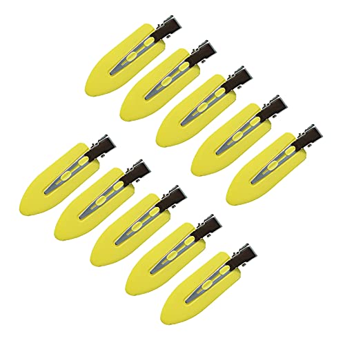 10PC Women Men Hair Leaves Clips Seamless Makeup Leaf Clips Styling Clips Haarpange Curl Pins No Crease Haar Pin Curl Clips Make Up Clips (YE) von Tmianya