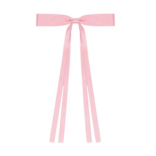 Candy Color Ribbon Bow Haarspange Sweet Everything Mädchen Clip Clip Haarschmuck 123tgdzx (Pink, One Size) von Tmianya