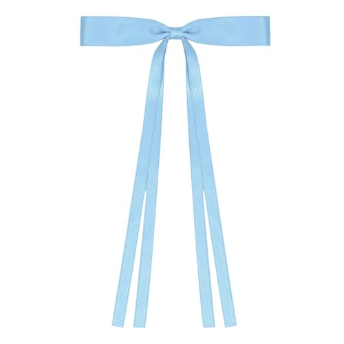 Candy Color Ribbon Bow Haarspange Sweet Everything Mädchen Clip Clip Haarschmuck 123tgdzx (Sky Blue, One Size) von Tmianya