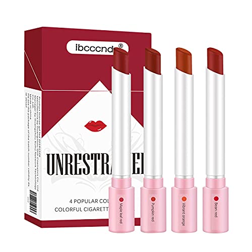 Colors Cigarettes 4 Lasting Stick Waterproof Pack Lip Set Lipstick Long Lipstick Schminke Set Lipgloss von Tmianya