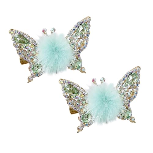 Fliegende Schmetterling Haarnadel - 1PAIR - Schmetterling Haarspangen Zarte Frauen Rutschfest Mode Haarspangen Haarschmuck,3D Schmetterling Haarspange,Funkeln Schmetterling Haarspangen (01) von Tmianya