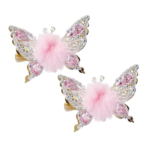 Fliegende Schmetterling Haarnadel - 1PAIR - Schmetterling Haarspangen Zarte Frauen Rutschfest Mode Haarspangen Haarschmuck,3D Schmetterling Haarspange,Funkeln Schmetterling Haarspangen (03) von Tmianya