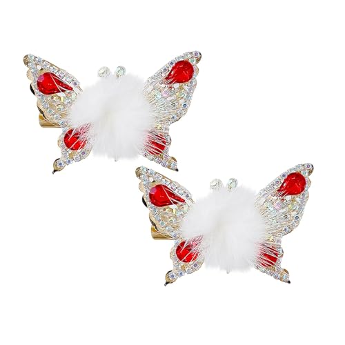 Fliegende Schmetterling Haarnadel - 1PAIR - Schmetterling Haarspangen Zarte Frauen Rutschfest Mode Haarspangen Haarschmuck,3D Schmetterling Haarspange,Funkeln Schmetterling Haarspangen (05) von Tmianya