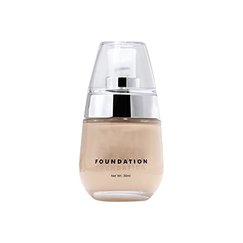 Foundation Natural Concealer Base Makeup 30ml Abdeckstift Männer Blendable Foundation Flüssiges Foundation-Make-up mit mittlerer Deckkraft mit leichter flüssiger (A, One Size) von Tmianya